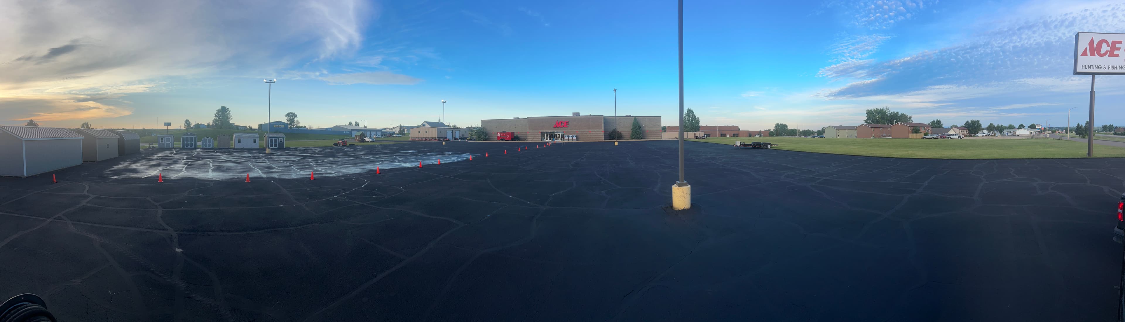 Project ACE Hardware Beulah Gets a Full Parking Lot Sealcoat and Stripe image
