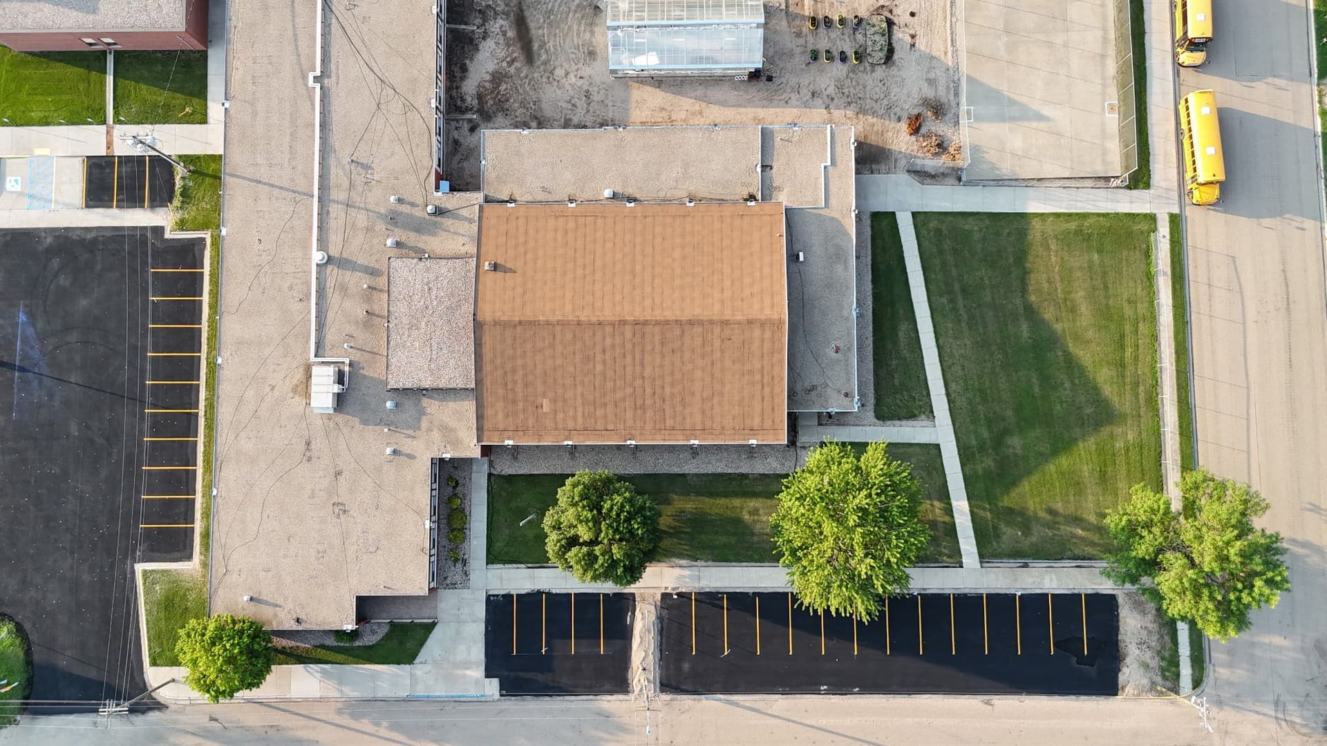 Gallery photos for School parking lot sealcoating and line striping in glenburn nd: Image #1