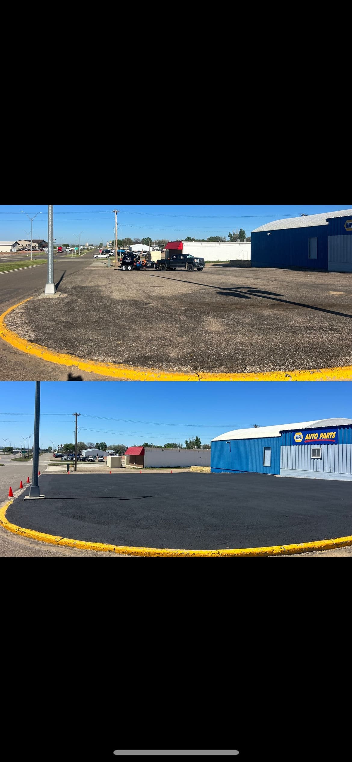 Project Crack Sealing and Sealcoat on the NAPA Lot in Bowman image